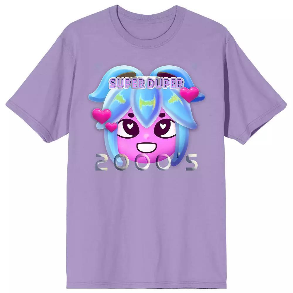 Men's Low Poly Y2K Trend Graphic Tee, Size: Medium, Purple Product Image