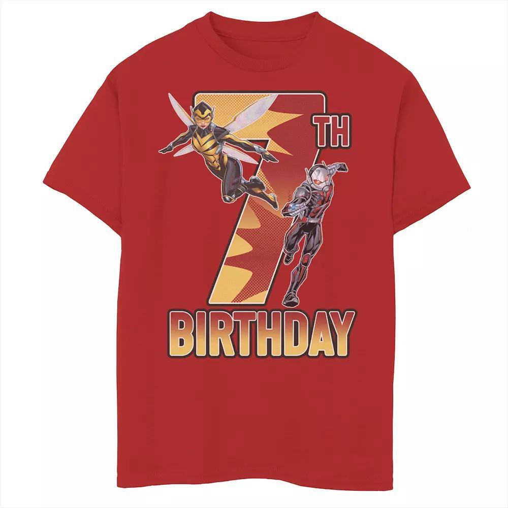 Boys 8-20 Marvel Ant-Man & Wasp 7th Birthday Graphic Tee, Boy's, Size: Large, Red Product Image
