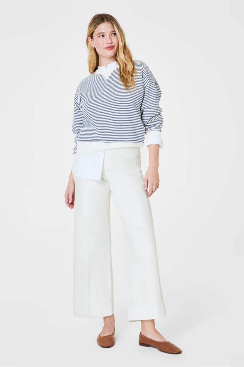 Crop Wide Leg Jean- Chalk Wash Product Image