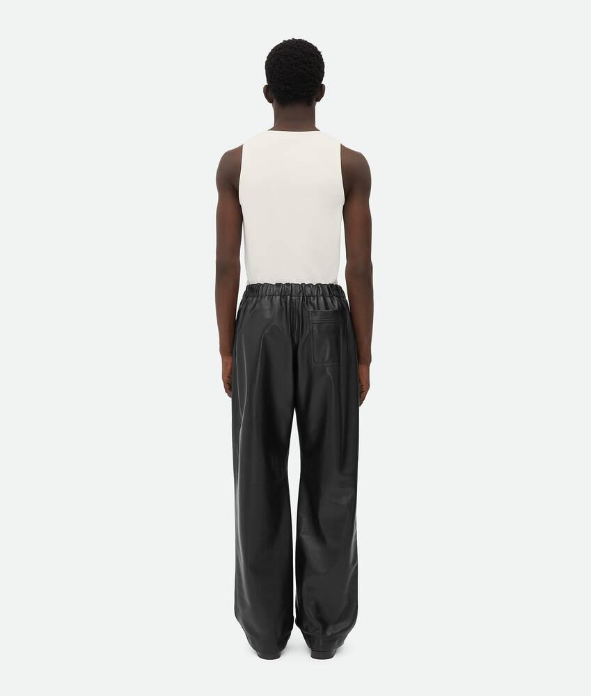Men's Leather Trousers in Black Product Image