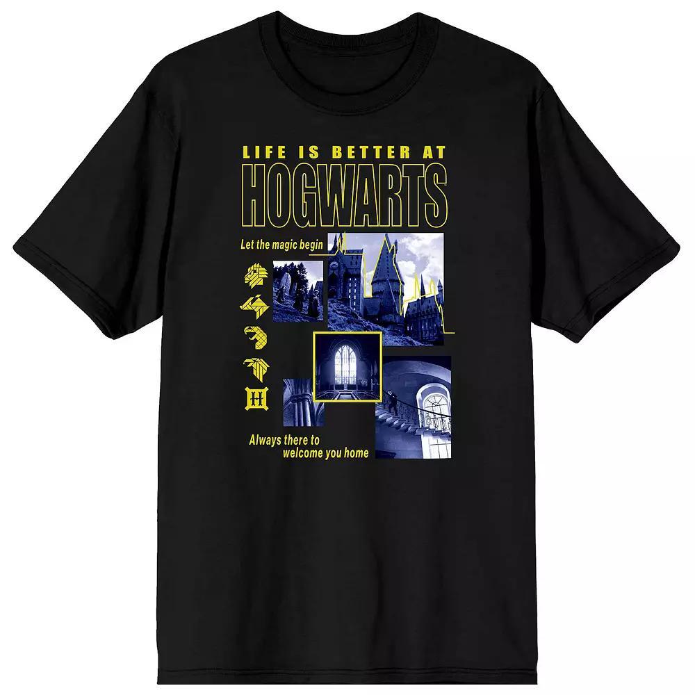 Men's Harry Potter Hogwarts Castle Tee, Size: Large, Black Product Image