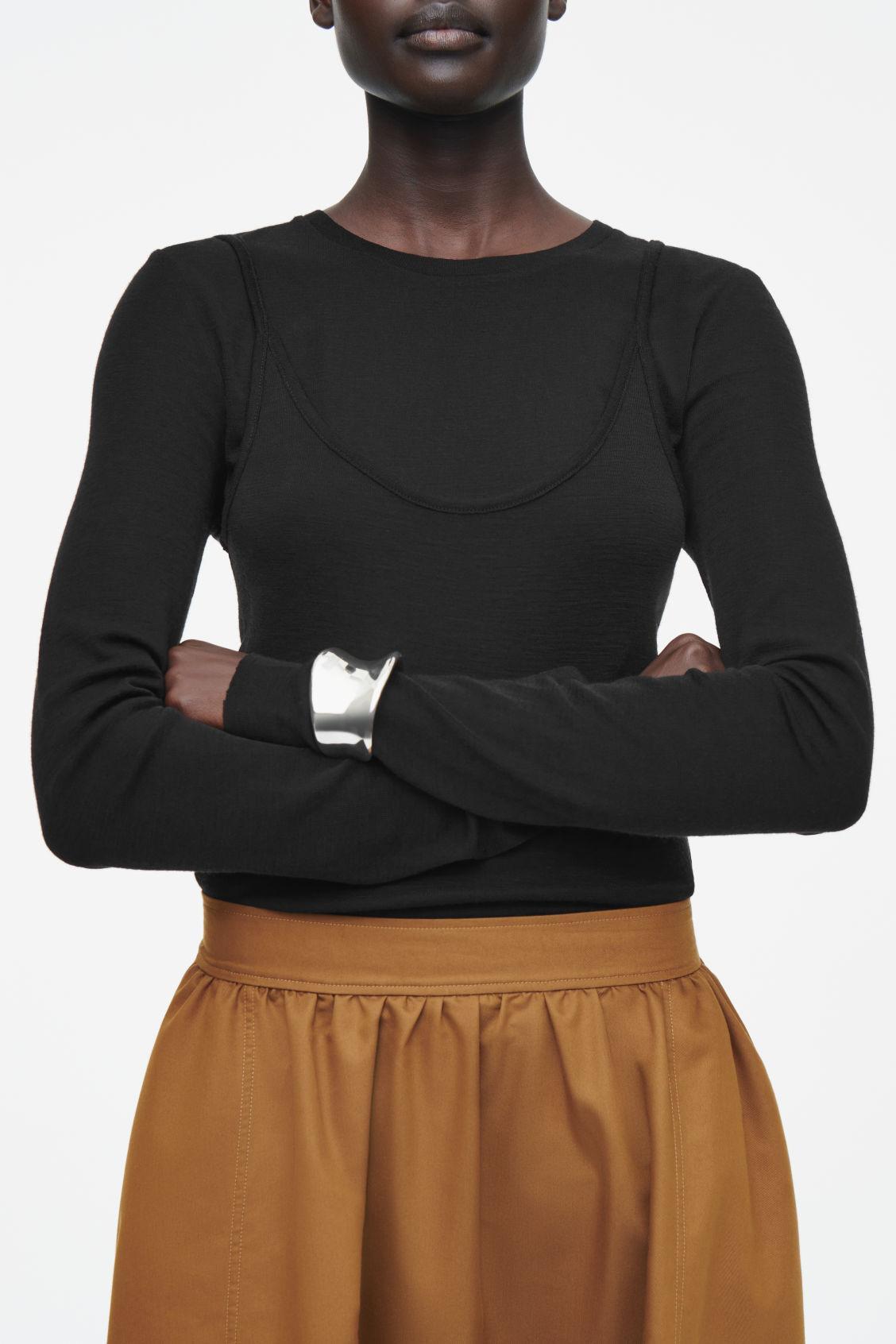 GATHERED A-LINE MIDI SKIRT Product Image