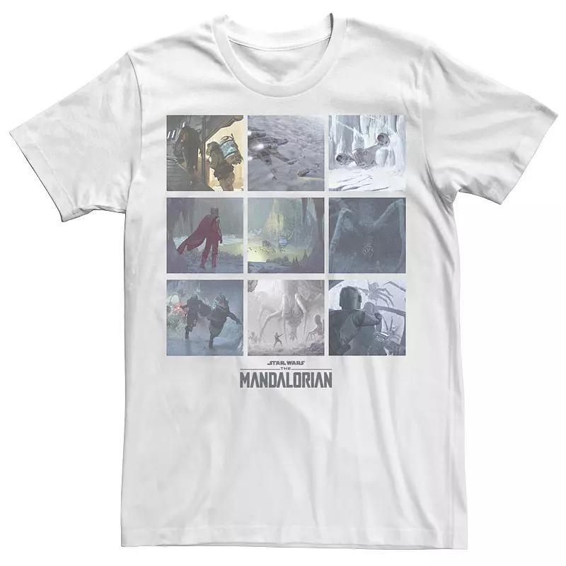 Men's Star Wars The Mandalorian Episode Action Portrait Panels Tee, Size: XS, White Product Image