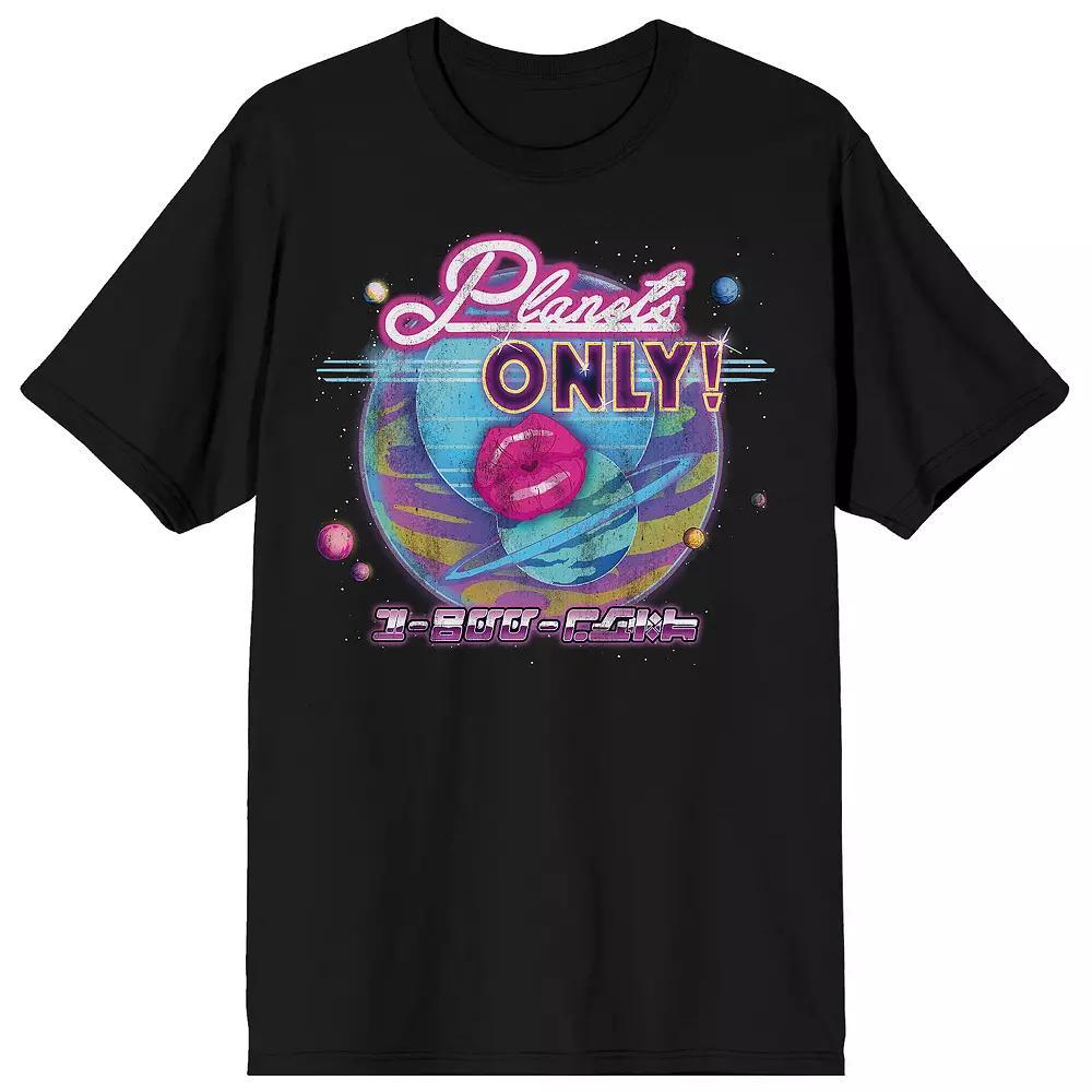 Men's Rick & Morty Planets Only Short Sleeve Graphic T-Shirt, Size: Large, Black Product Image