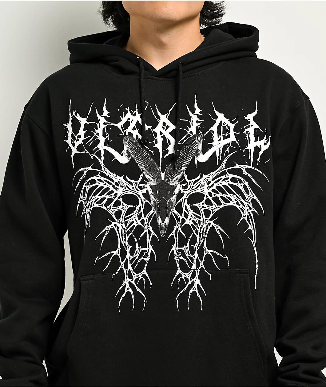 Vitriol Broken Wings Black Hoodie Product Image