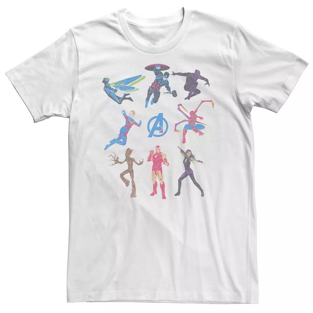 Big & Tall Marvel Character Collage Tee, Men's, Size: 3XL, White Product Image
