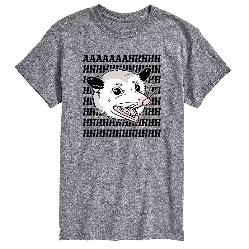 Big & Tall Screaming Possum Graphic Tee, Men's, Size: 3XB, Gray Product Image