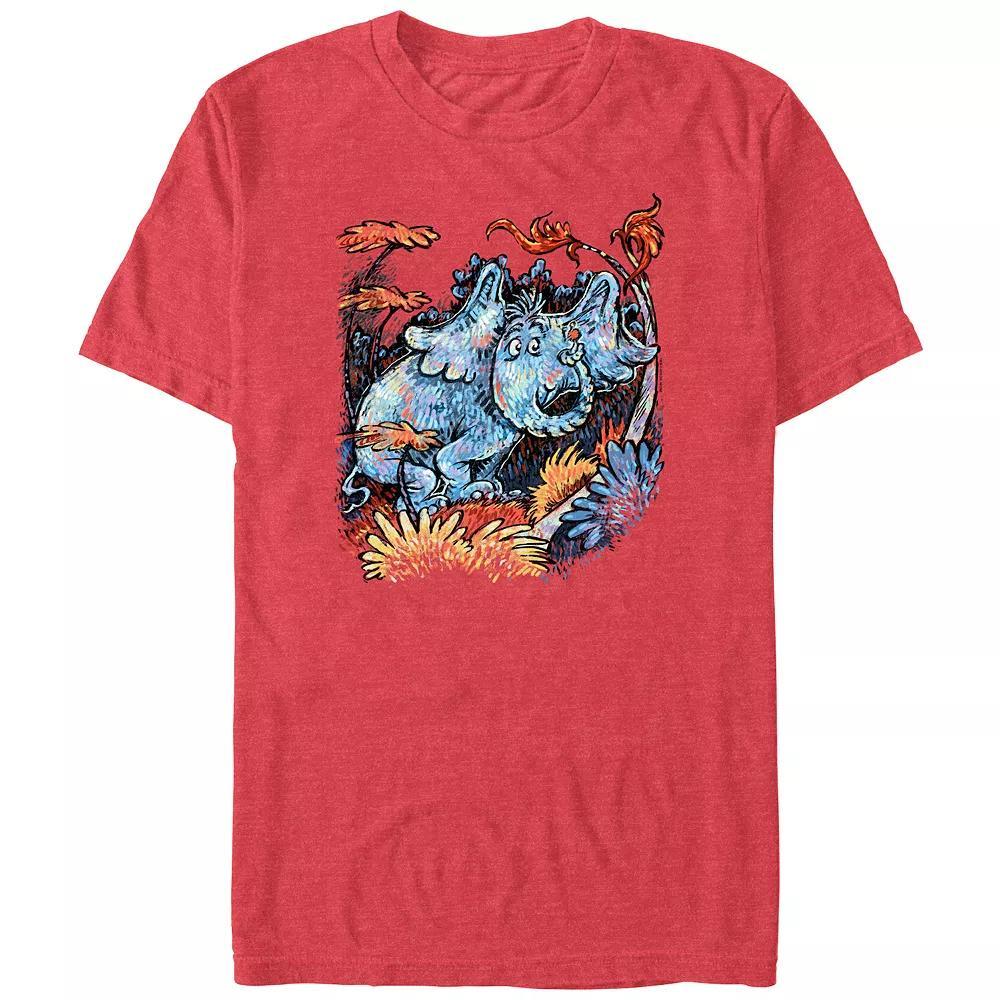 Men's Dr. Seuss Horton Paint Graphic Tee, Size: XXL, Red Grey Product Image