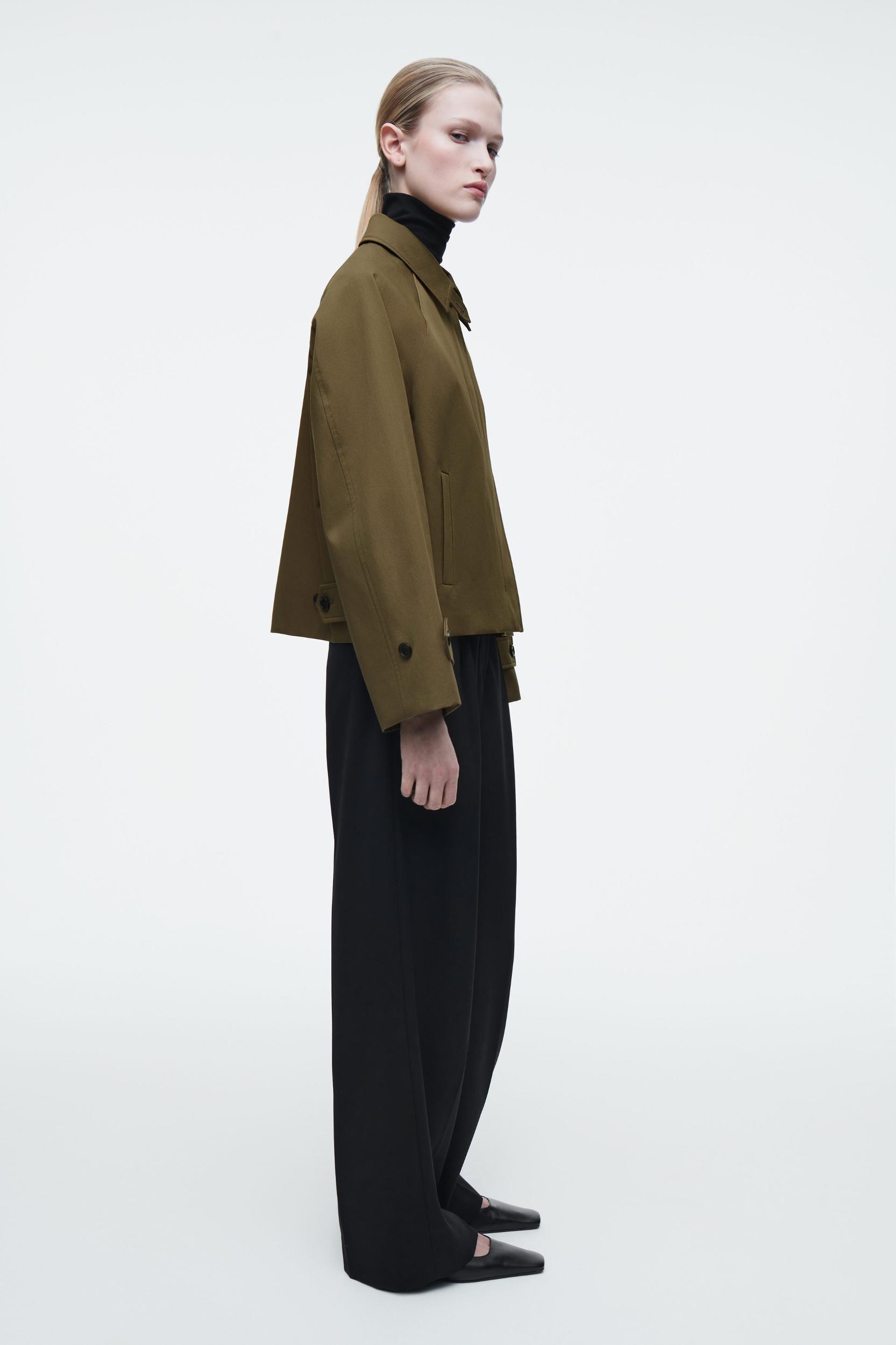 SHORT TWILL TRENCH COAT Product Image
