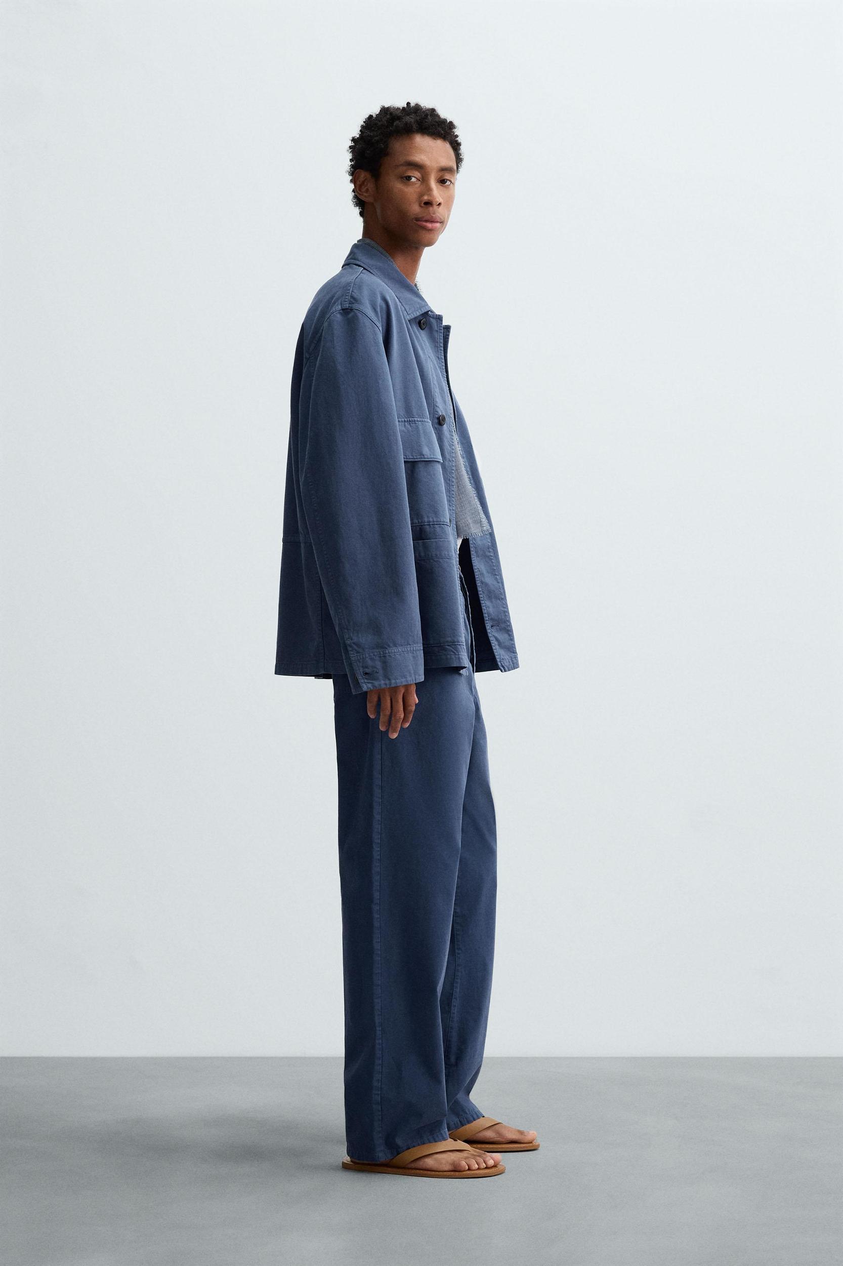 WASHED STRAIGHT FIT PANTS Product Image