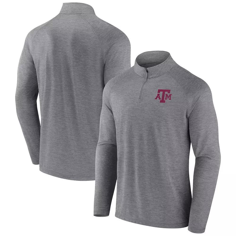 Men's Fanatics Branded Charcoal Minnesota Golden Gophers Primary Logo Raglan Quarter-Zip Top, Size: 3XL Product Image