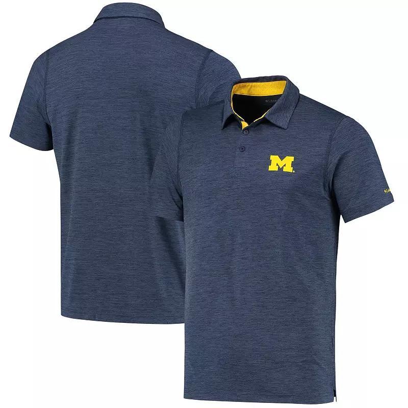 Columbia Mens Collegiate Tech Trail Polo - Michigan- Product Image