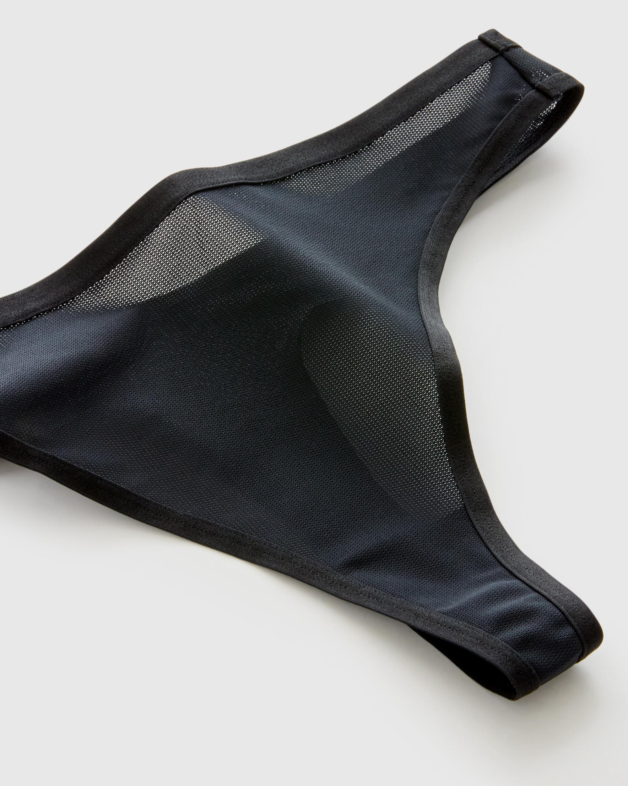 Quince | Women's Belgian Mesh Sheer Thong Nylon Product Image