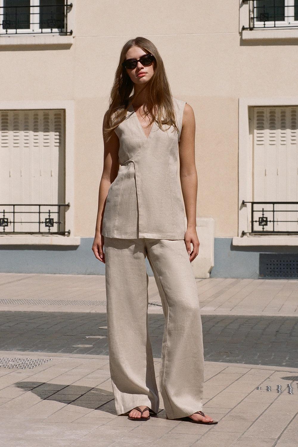 Sanne Pant Oatmeal - Final Sale Product Image