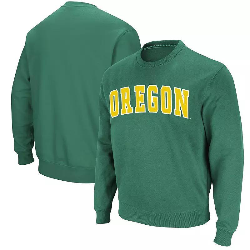 Mens Colosseum Heathered Gray Oregon Ducks Arch & Logo Sweatshirt Product Image