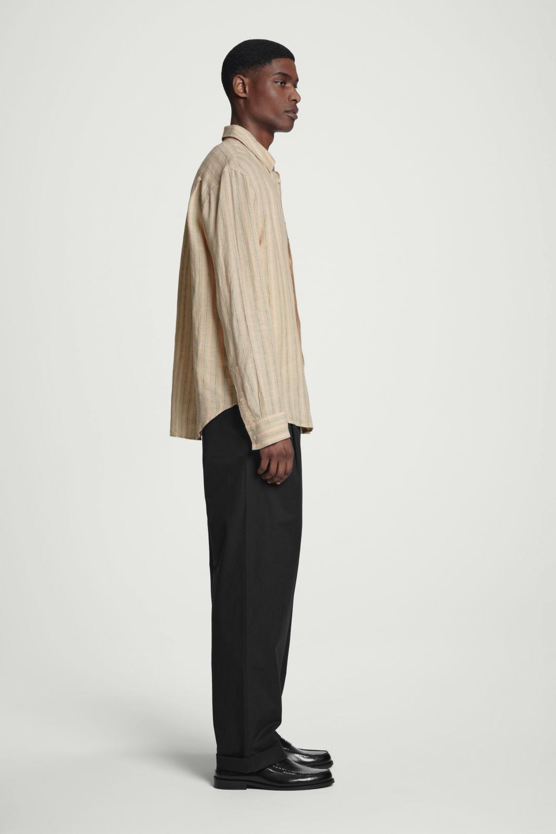 RELAXED LINEN LONG-SLEEVED SHIRT Product Image