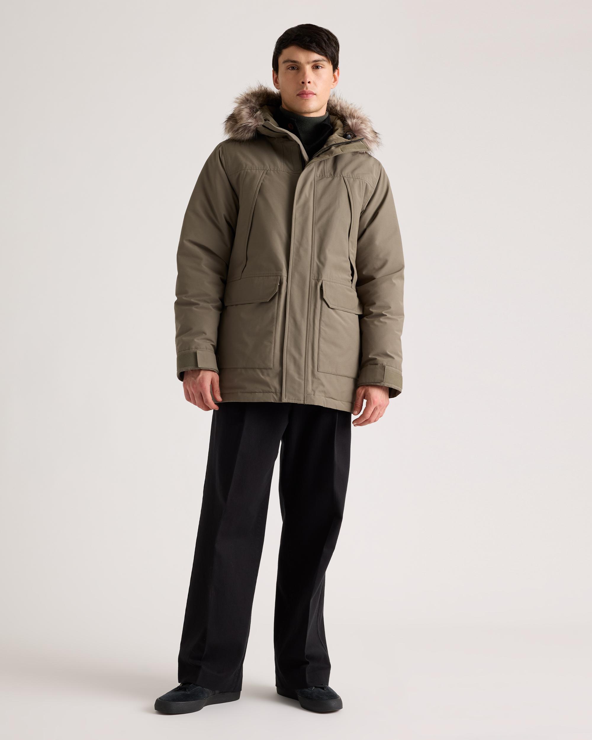 Quince | Men's Responsible Down Hooded Parka Size XL, Recycled Polyester Product Image
