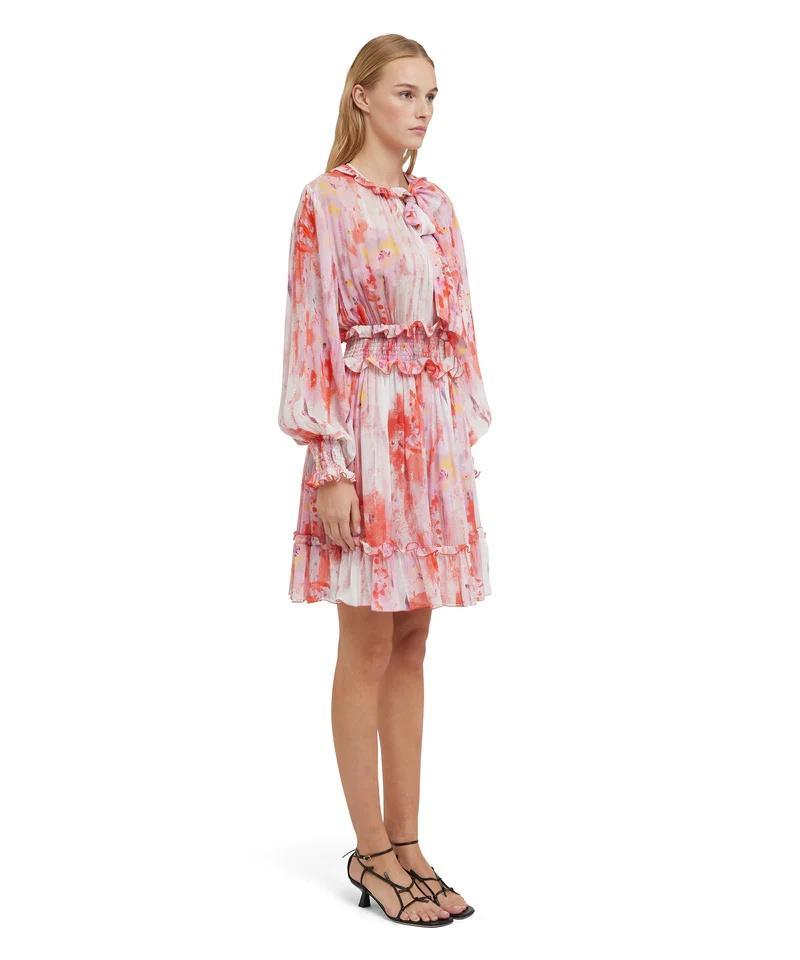 MSGM Ruffle Detailed Dress In Pink Product Image