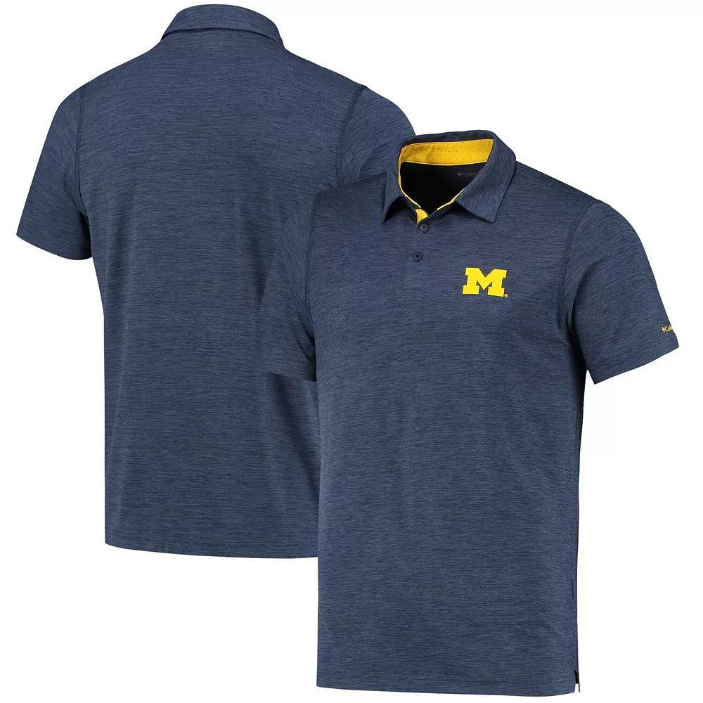 Columbia Mens Collegiate Tech Trail Polo - Michigan- Product Image