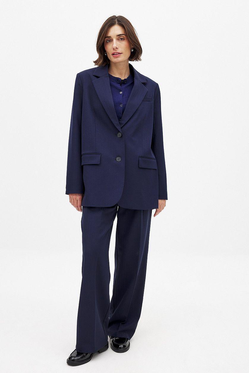 Wide Low Waist Suit Pants Product Image