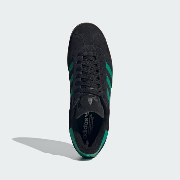 Mens adidas Gazelle Athletic Shoe - Black / Court Green / Gum Product Image