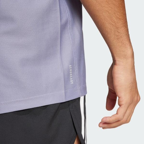 adidas Own the Run Tee Silver Violet 2XL Mens Product Image