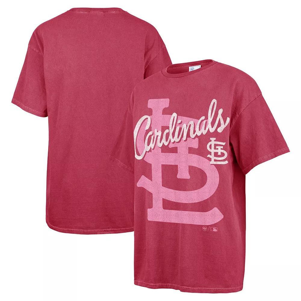 Women's '47 Pink St. Louis Cardinals Dopamine Tradition T-Shirt, Size: Small/Medium Product Image
