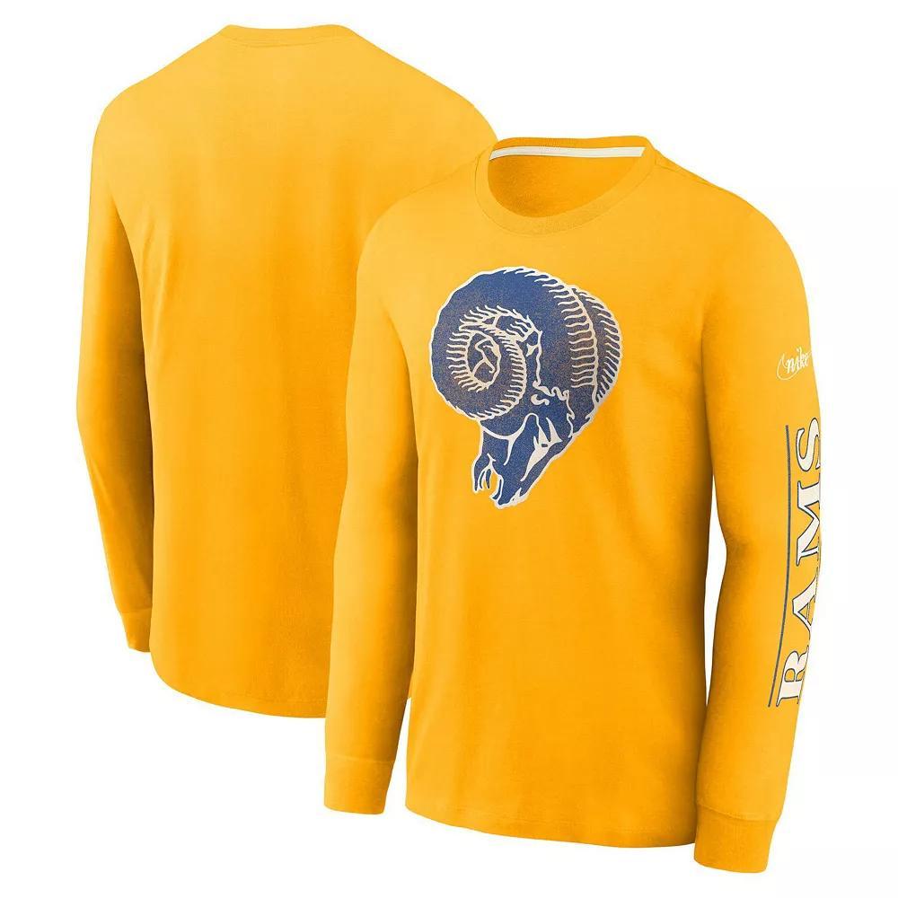 Men's Nike Gold Los Angeles Rams Fashion Long Sleeve T-Shirt, Size: Large Product Image