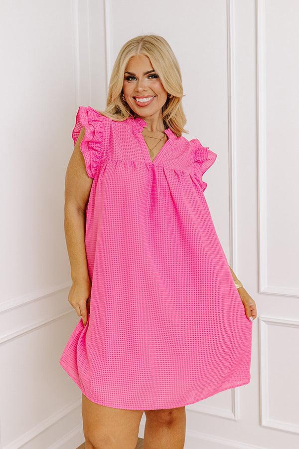 Casually Chic Shift Dress In Pink Curves Product Image