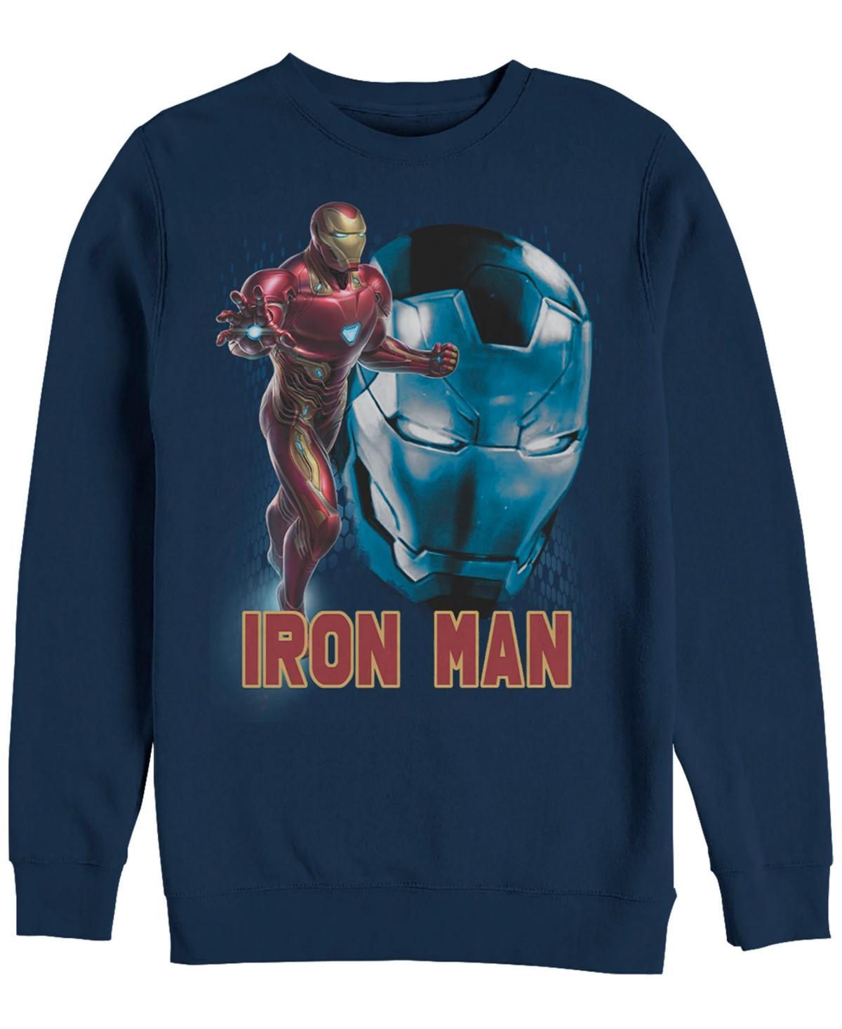 Men's Marvel Avengers Endgame Iron Man Profile Sweatshirt, Size: Large, Blue Product Image