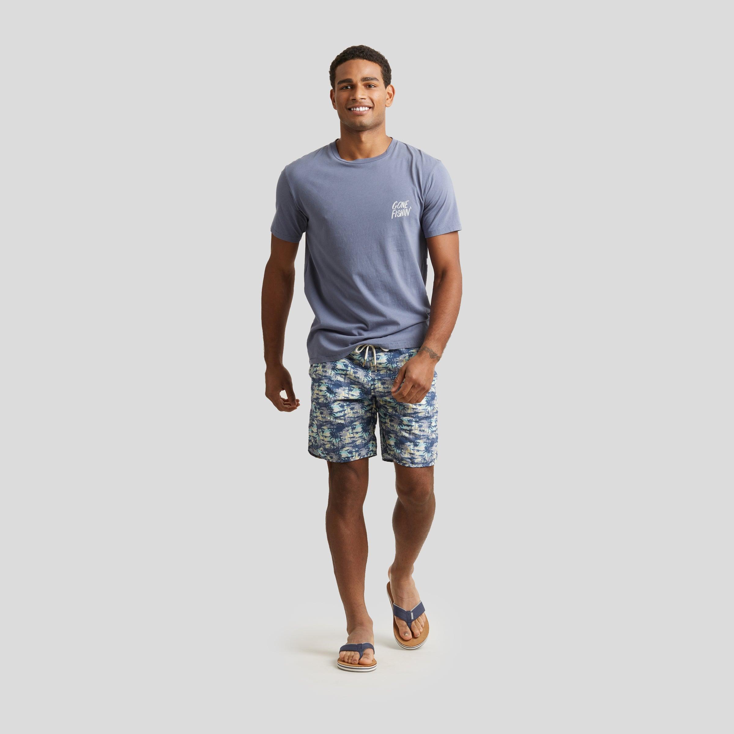 Fish Print Tee - Flint Stone Product Image