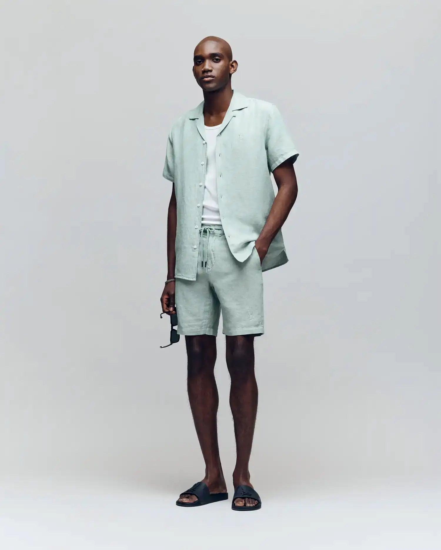MENS WINDCREST LINEN BLEND DRAWSTRING SHORT - B6R474C200 Product Image