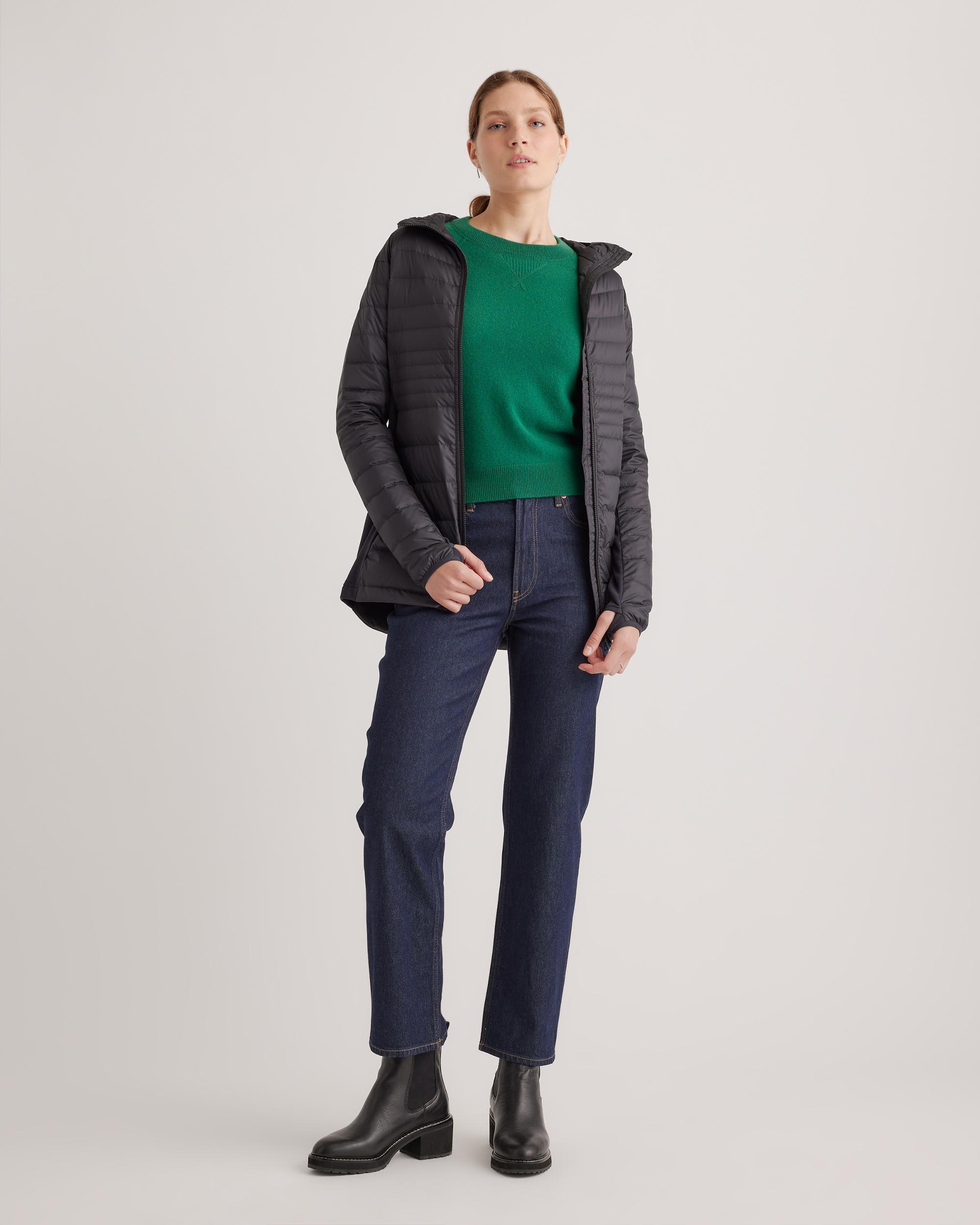 Quince | Women's Lightweight Down Packable Long Puffer Jacket Recycled Polyester Product Image