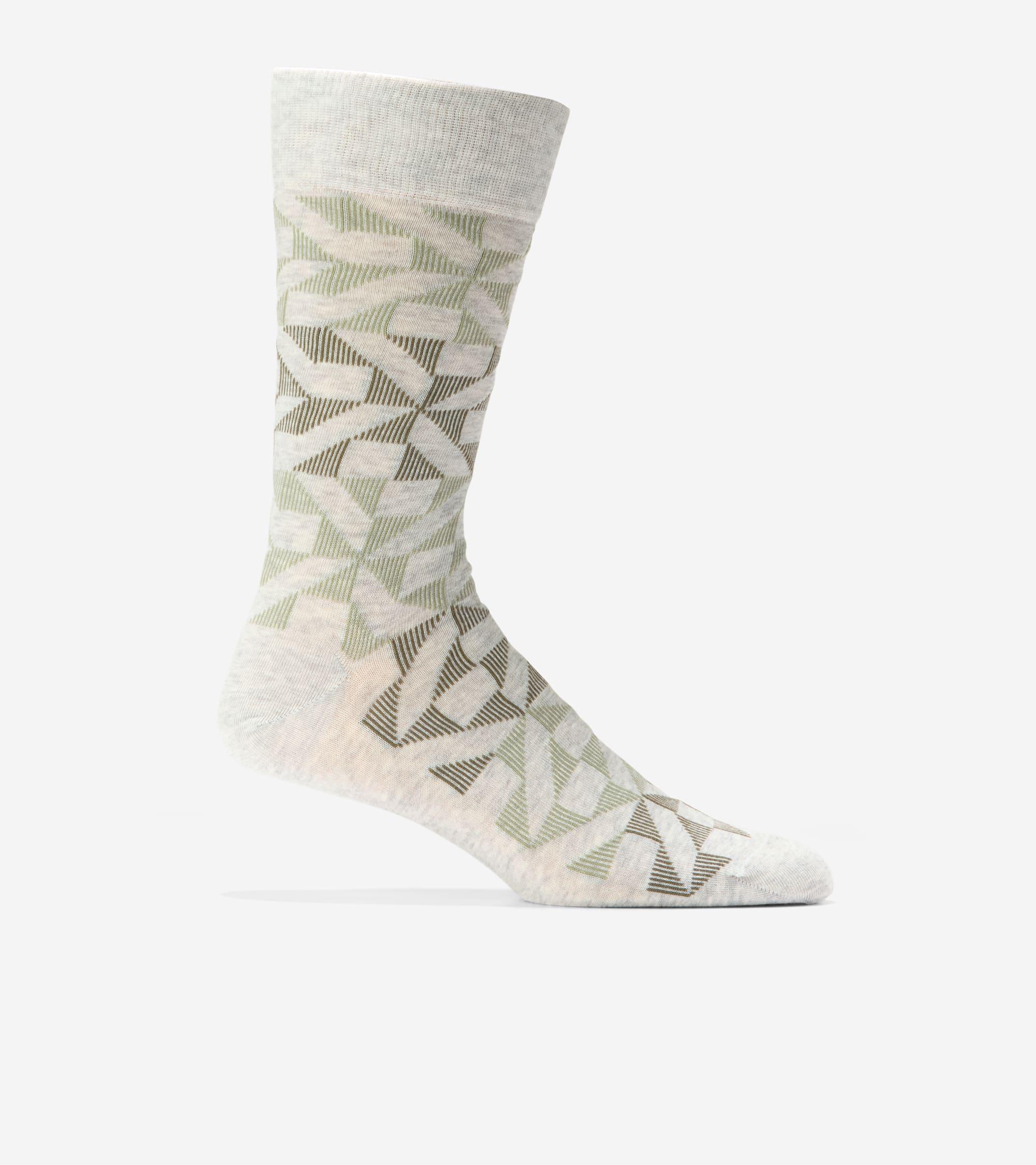 Men's Stripe Crew Socks With Dots Product Image
