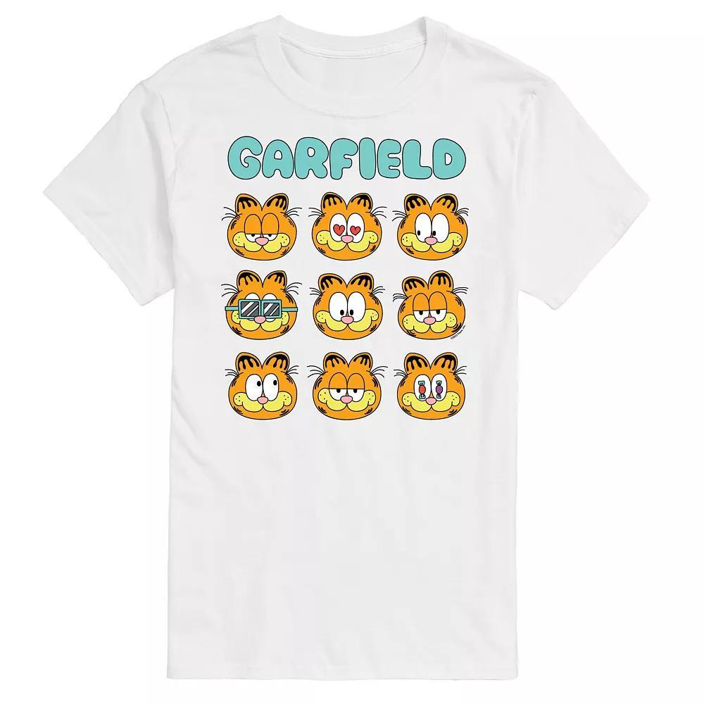 Big & Tall Garfield Grid Graphic Tee, Mens Product Image