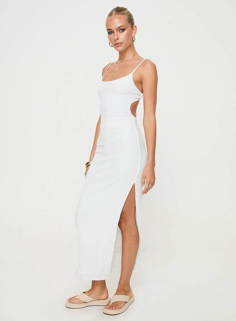 Elestria Maxi Dress White Product Image