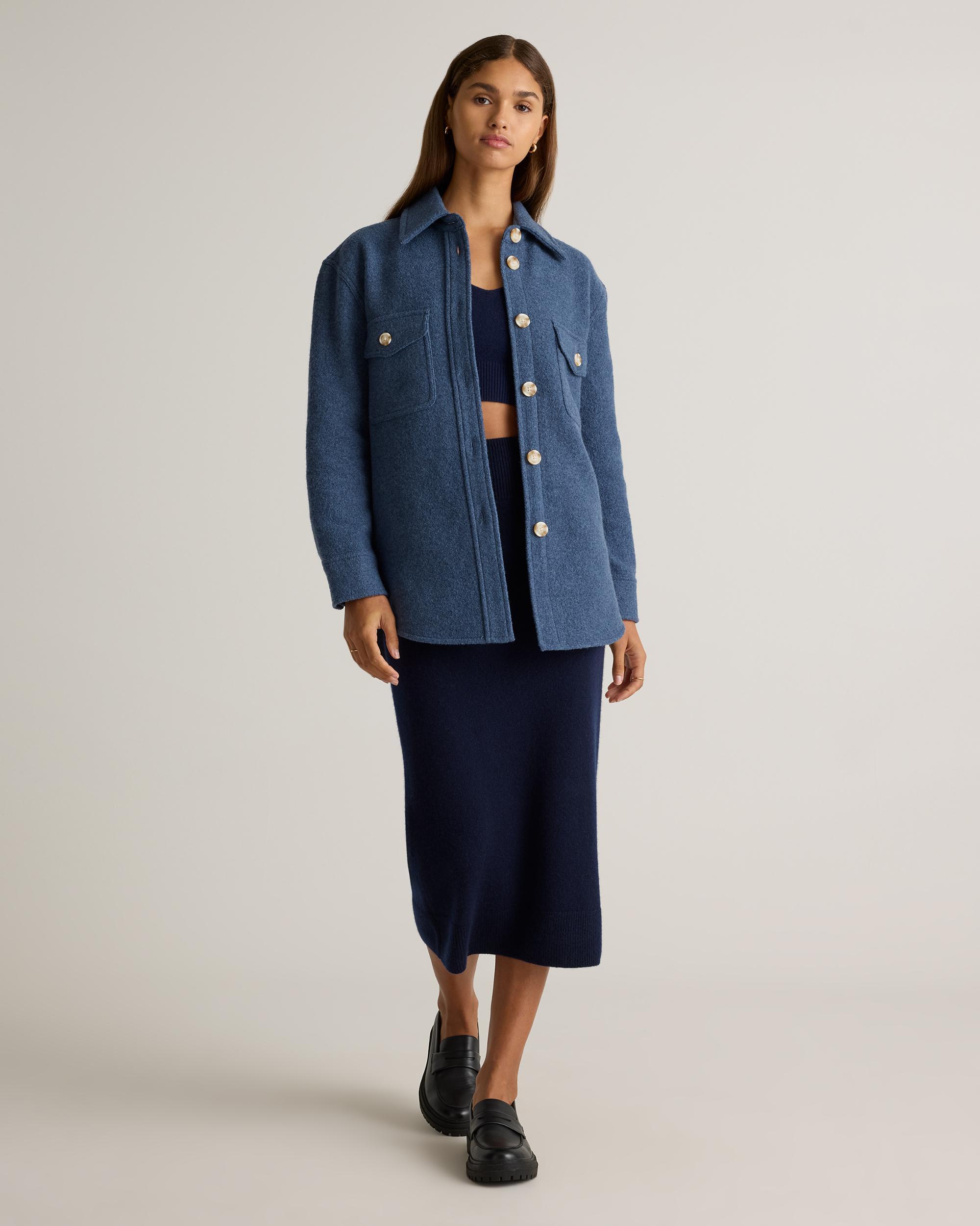 Quince | Women's 100% Merino Wool Shirt Jacket Size XS Product Image