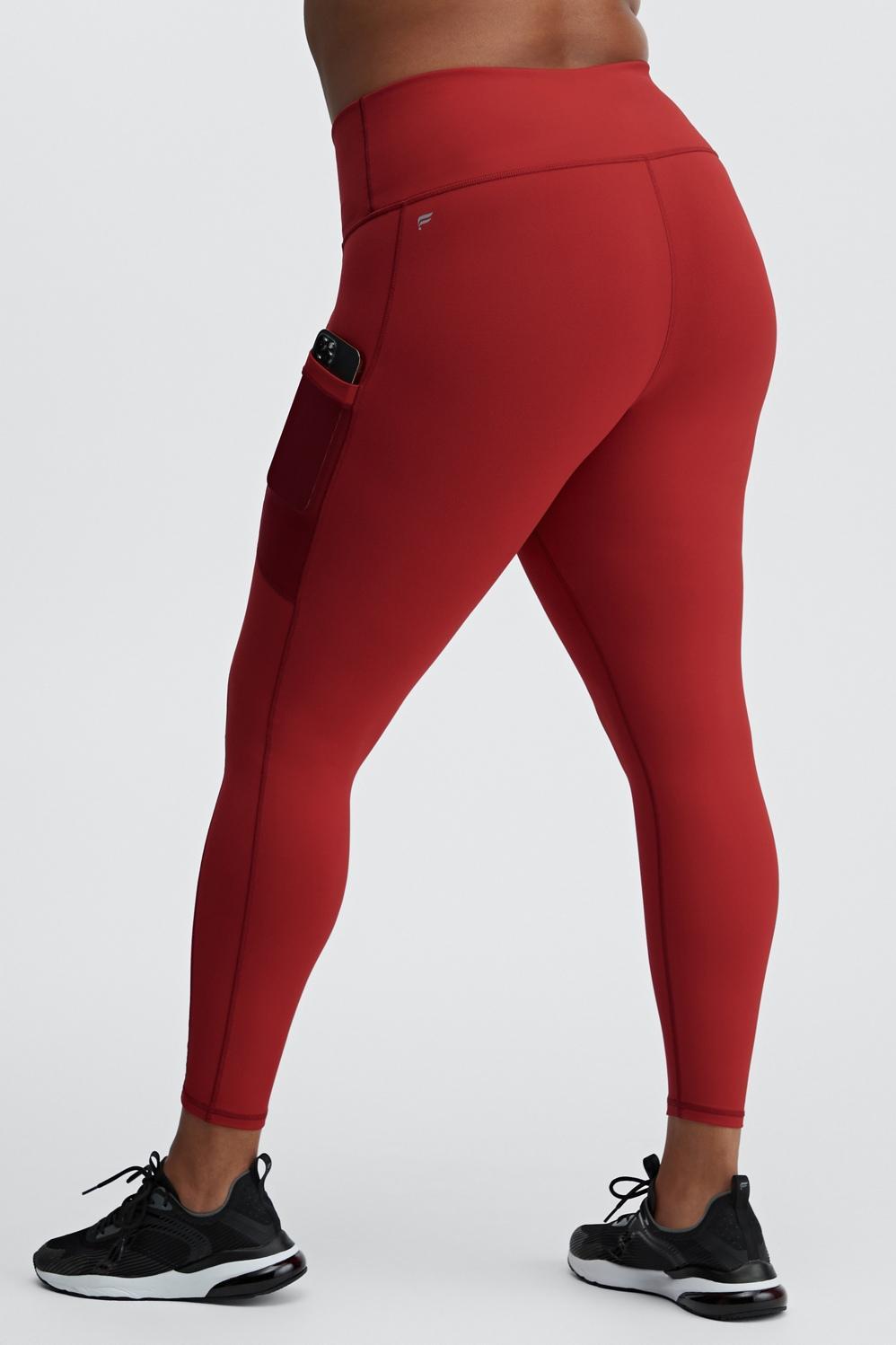 Fabletics On-The-Go High-Waisted Legging Womens red plus Size 4X Product Image