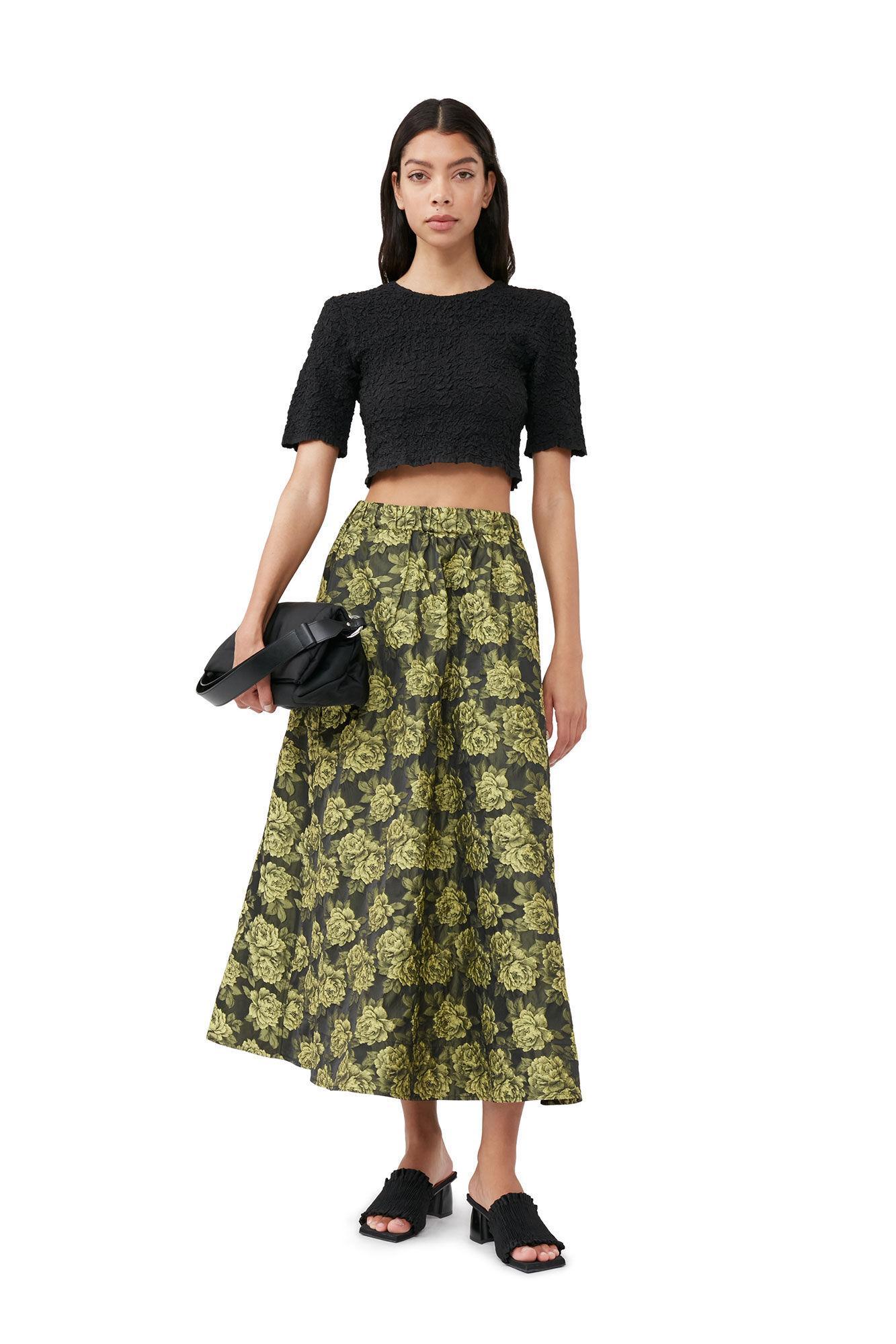 Black Cotton Poplin O-neck Cropped Smock Top Product Image