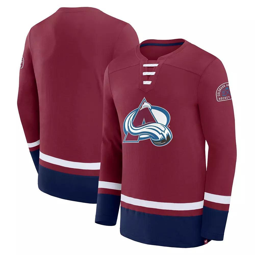 Men's Fanatics Burgundy Colorado Avalanche High Point Long Sleeve T-Shirt, Size: 3XL, Med Re Product Image