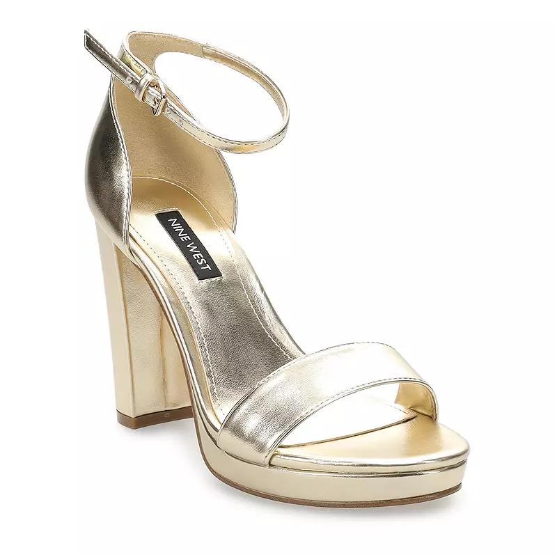 Nine West Elope Women's Platform Dress Sandals, Size: 8.5, Medium Natural Product Image