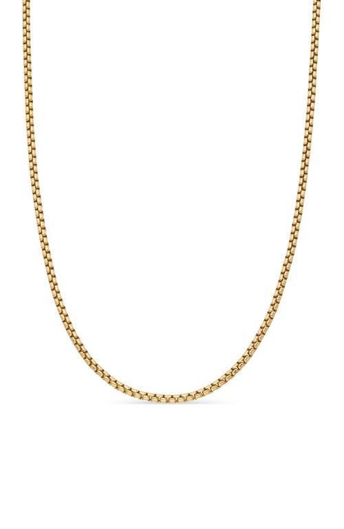 David Yurman Men's Box Chain Necklace in 18K Gold, 2.7mm at Nordstrom, Size 22 Product Image