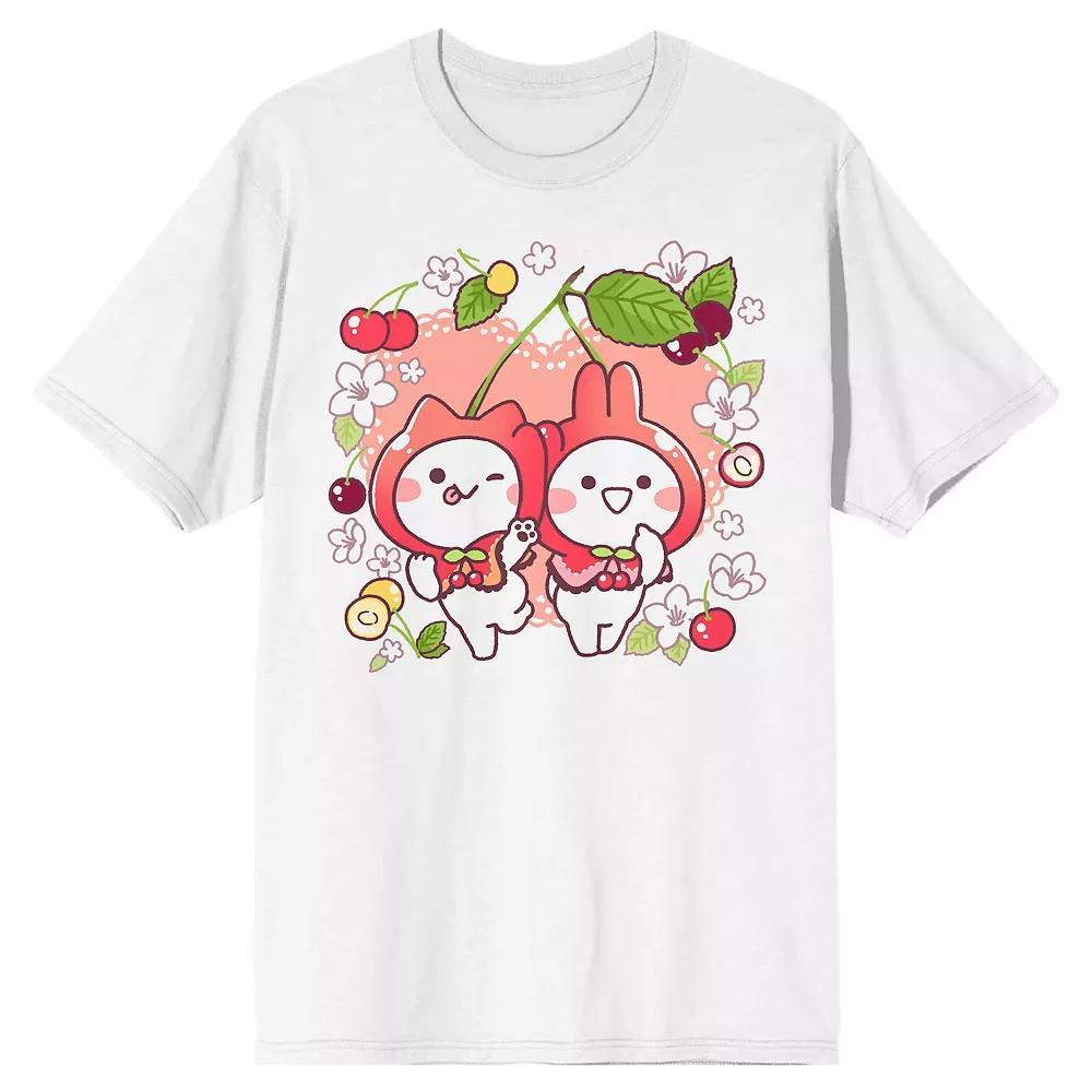 Men's Mimi & Neko Flowers & Fruits Graphic Tee, Size: XL, White Product Image