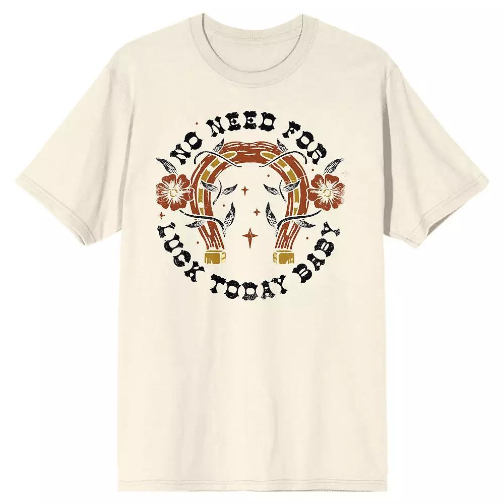 Men's No Need For Luck Today Baby Graphic Tee, Size: XXL, Black Product Image