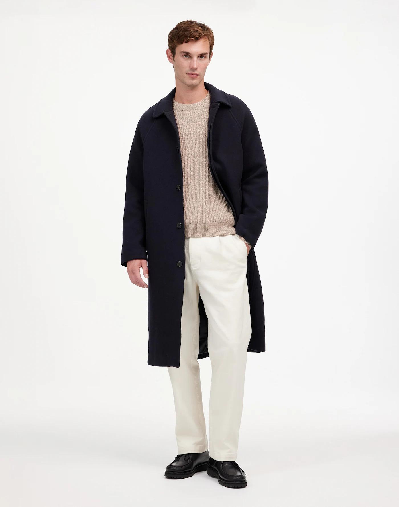 Raglan-Sleeve Topcoat in Italian Fabric Product Image