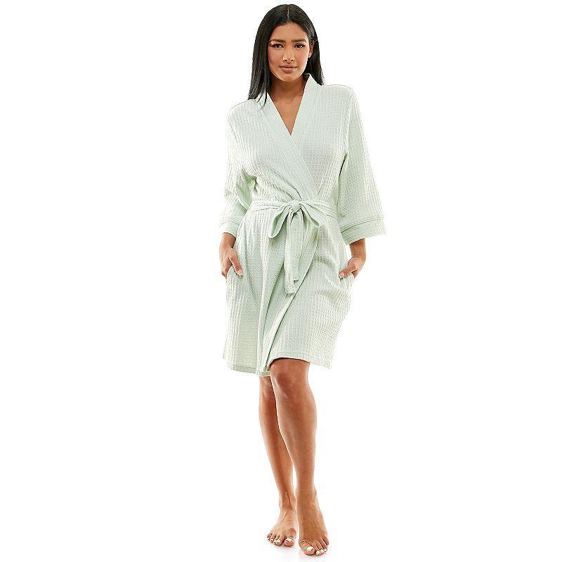 Women's Croft & Barrow® Kimono Robe, Size: Large, White Solid Product Image