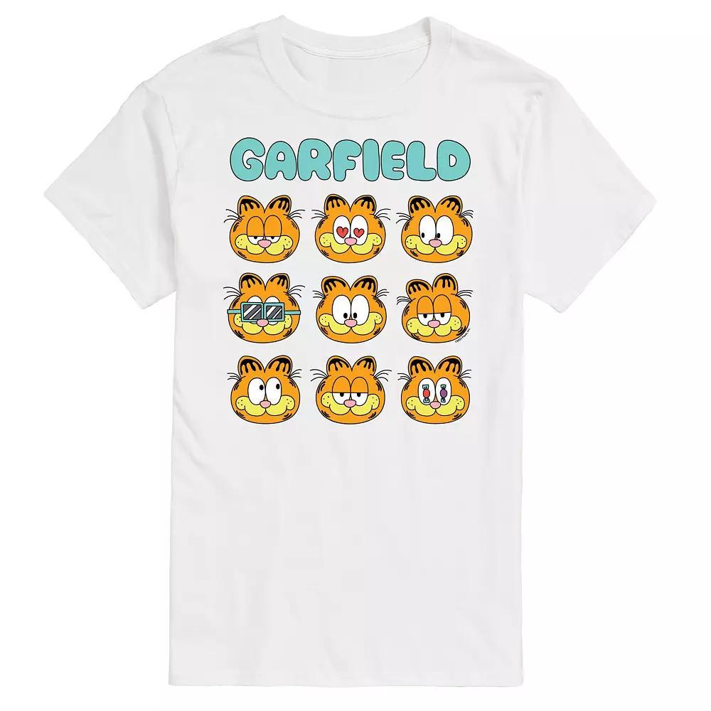Big & Tall Garfield Grid Graphic Tee, Mens Product Image