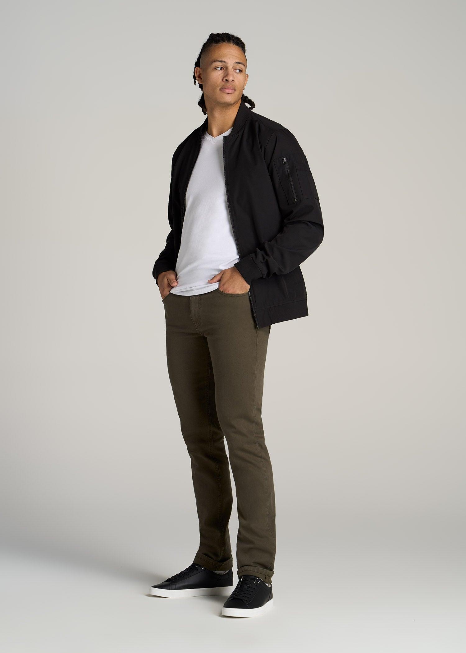 The Essential SLIM-FIT V-Neck Tee for Tall Men in White Product Image