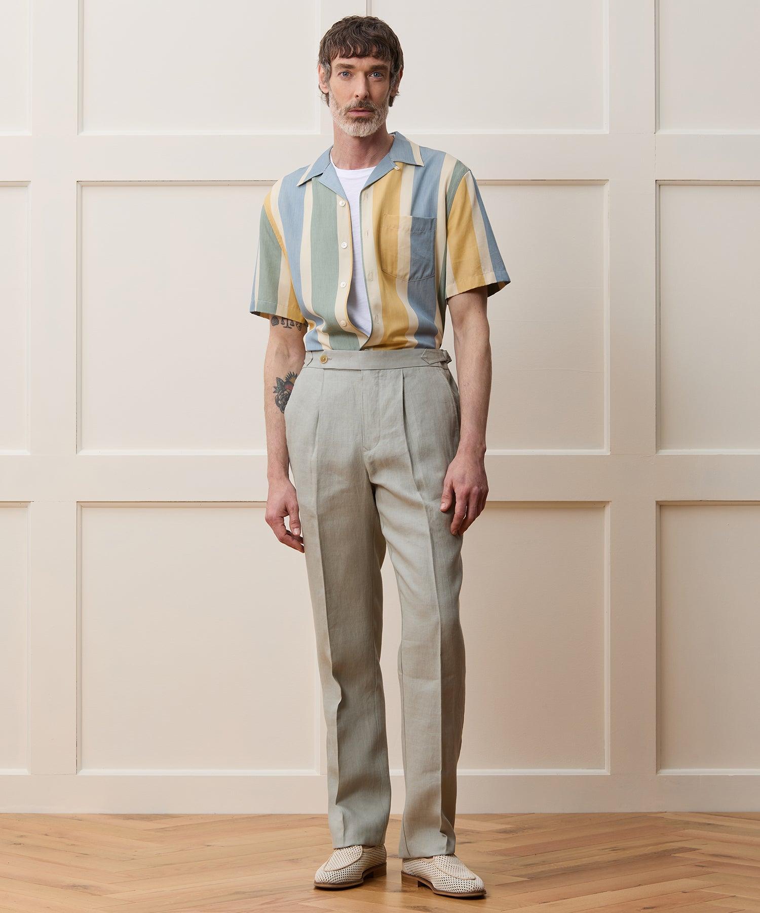 Irish Linen Side Tab Trouser Product Image