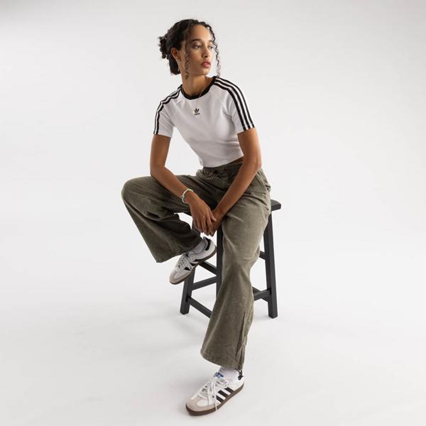 adidas Originals Crop Baby Tee in Black at Nordstrom, Size Medium Product Image